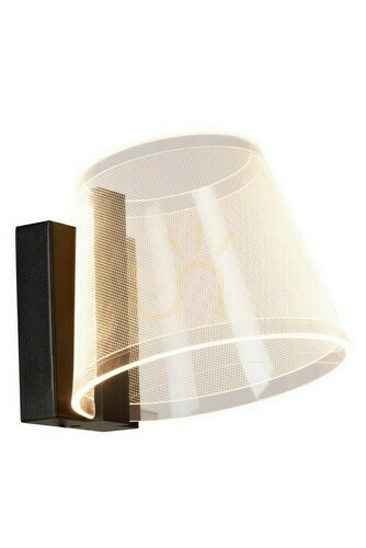 Prüfen Wandleuchte Lucide Korgis LED Schwarz IP44 Badezimmer Glas Metall Modern