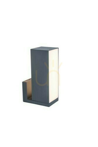 Prüfen Außenwandleuchte Lutec CUBA anthrazit LED 14W Aluminium 5193810118