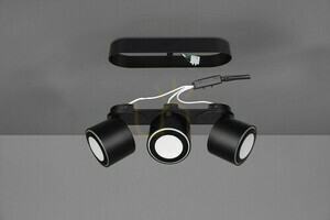 Trio TAURUS 652910332 LED-Deckenleuchte, schwarz matt, 3 Strahler small 5