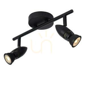 Strahler Lucide CARO 2-flammig Schwarz Metall GU10 LED dimmbar 13955/02/30 small 5