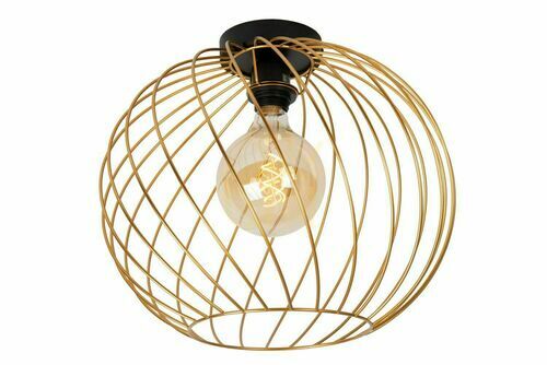 Prüfen Plafond Lucide Danza Gold Schwarz Metall 40 cm 21128/40/02