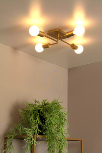 Lucide LESTER Deckenleuchte, 4-flammig E27, mattgold, 51 cm, 21118/04/02 small 7