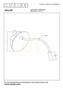 Wandleuchte Lucide JOLIJN Gold Metall LED 2W 77289/03/02 small 1