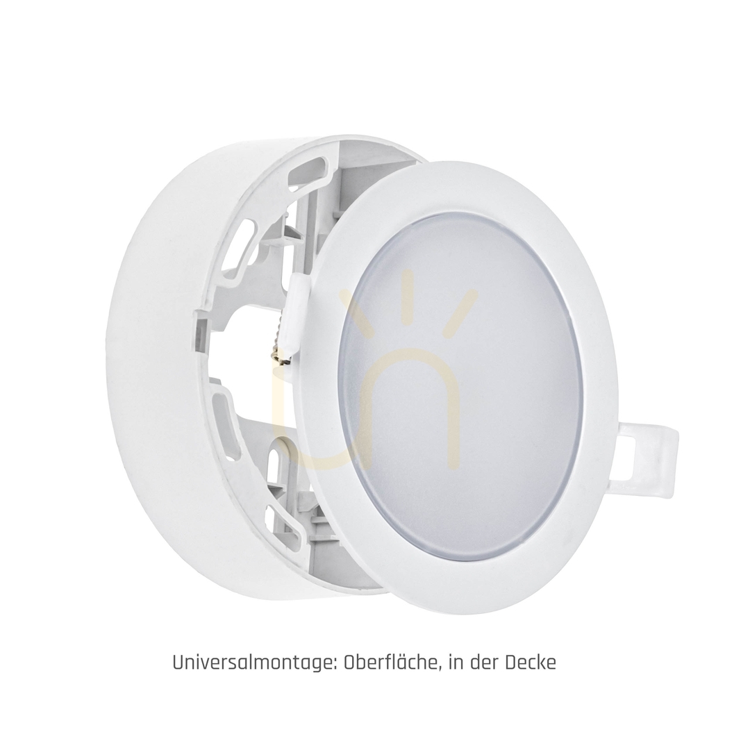 Prüfen Algine Eco 2w1 Anbaudownlight 6 W Nw 230 V 110st Ip20 Ik06 115x35mm Weiß Rund Algine Eco 2w1 Anbaudownlight 6 W Nw 230 V 110st Ip20 Ik06 115x35mm Weiß Rund