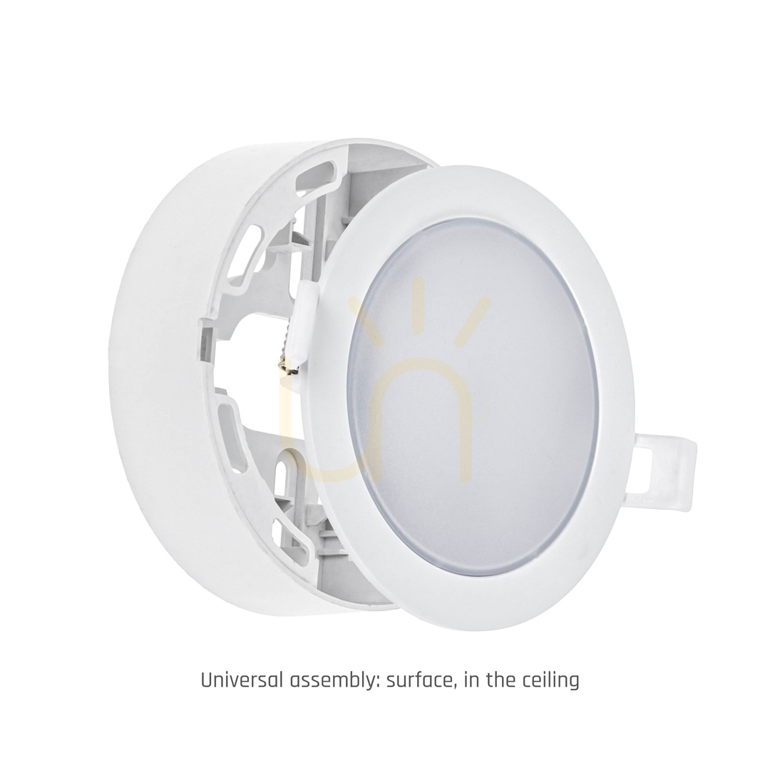 Zeige Algine Eco 2w1 Anbaudownlight 6 W Nw 230 V 110st Ip20 Ik06 115x35mm Weiß Rund Algine Eco 2w1 Anbaudownlight 6 W Nw 230 V 110st Ip20 Ik06 115x35mm Weiß Rund
