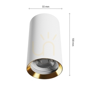 Chloe Variosa Gu10 Aufputz Gu10 230 V Ip20 55x100 Mm Weiß Zentrum Gold Rund. small 9