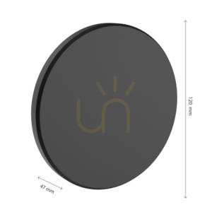 Piatta 9 W Cct 230 V Ip44 120x47 Mm Schwarz Runde Fassade. small 12