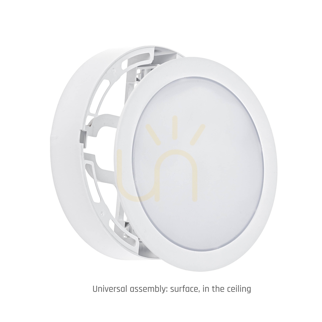 Aussicht Algine Eco 2w1 Anbaudownlight 12 W Nw 230 V 110st Ip20 Ik06 170x35mm Weiß Rund Algine Eco 2w1 Anbaudownlight 12 W Nw 230 V 110st Ip20 Ik06 170x35mm Weiß Rund