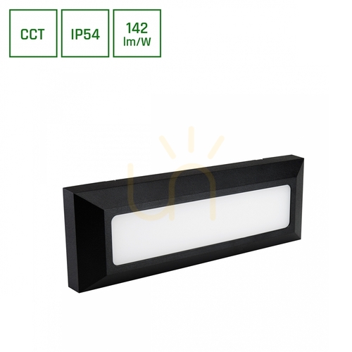 Prüfen Encanta 6 W Cct 230 V Ip54 230x80x30 Mm Schwarz Aufputzfassade