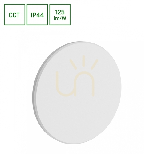Prüfen Piatta 12 W Cct 230 V Ip44 180x47 Mm Weiß Runde Fassade.