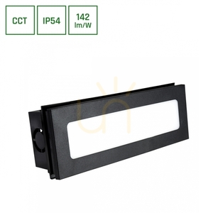 Encanta 6 W Cct 230 V Ip54 230x84x52 Mm Schwarz Flush Mounted Fassade. small 5