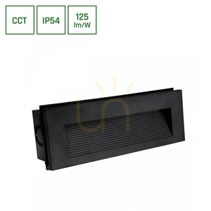 Encanta Asymmetric 6 W Cct 230 V Ip54 230x84x52 Mm Schwarz Flush Mounted Fassade. small 4