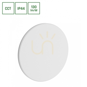 Piatta 18 W Cct 230 V Ip44 250x47 Mm Weiß Runde Fassade small 6