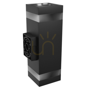 Torre Ring 18 W Cct 230 V Ip54 99x78x240 Mm Schwarz Quadratisch Fassade Bidirektional. small 4