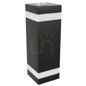 Torre Ring 18 W Cct 230 V Ip54 99x78x240 Mm Schwarz Quadratisch Fassade Bidirektional. small 7