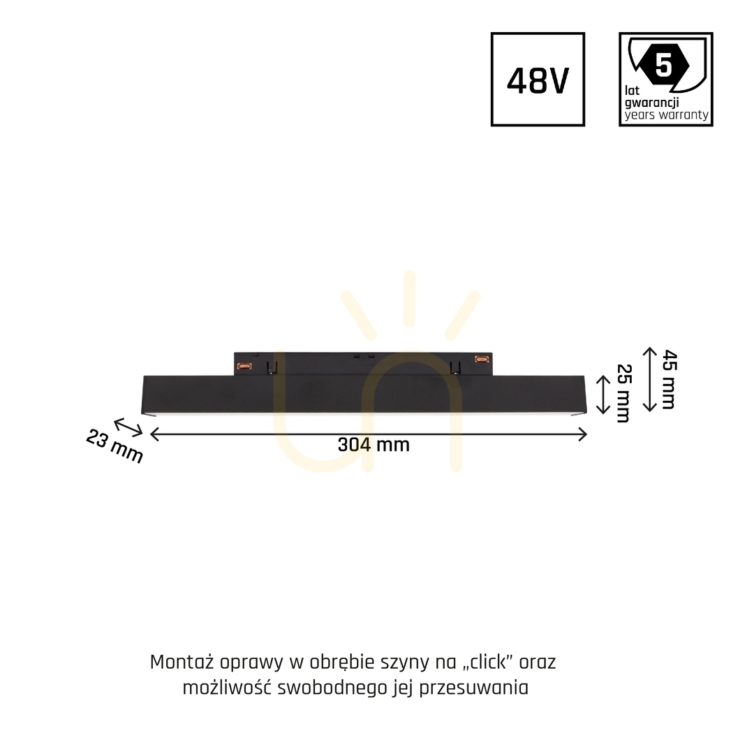 Anzeige System Shift Line S Leuchte für Stromschiene 304x23x42mm 8W 100st Schwarz 5 Jahre Garantie. 2 Stromkreise System Shift Line S Leuchte für Stromschiene 304x23x42mm 8W 100st Schwarz 5 Jahre Garantie. 2 Stromkreise