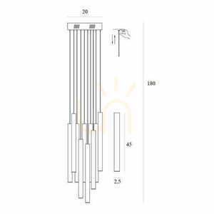 Pendelleuchte Max Light Organic P0524D 10-flammig gebürstetes Gold LED dimmbar 2 Pendelleuchte Max Light Organic P0524D 10-flammig gebürstetes Gold LED dimmbar small 2