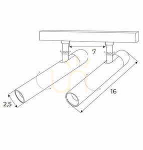 Magnetischer 2-flammiger Strahler Max Light MAX M0048N weiß 10W 3000K für Stromschiene small 1