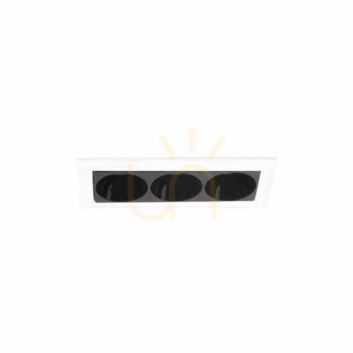Prüfen Einbauleuchte Max Light X-Line H0134 3-flammig LED 3000K weiß schwarz dimmbar
