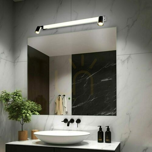 Prüfen Trio ENRICO 281479306 Badezimmer-Wandleuchte Chrom 90 cm LED + 2xGU10