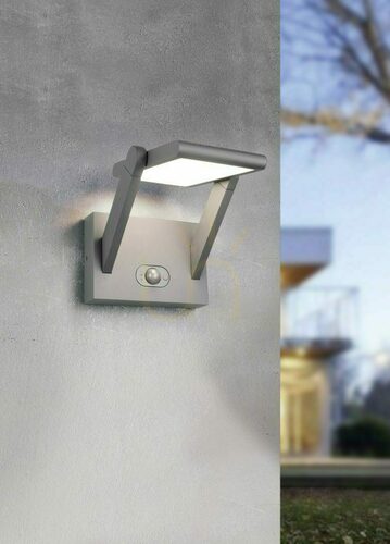 Prüfen Trio MALAWI 253769142 – Hybrid-Solar-Wandleuchte LED 5 W mit Sensor, anthrazit
