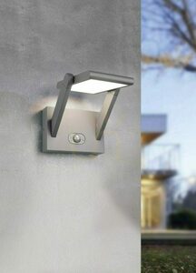 Trio MALAWI 253769142 – Hybrid-Solar-Wandleuchte LED 5 W mit Sensor, anthrazit small 7