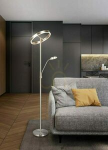 LED-Stehleuchte mit Leselicht TRIO WILLIS 449510207, Nickel matt small 7