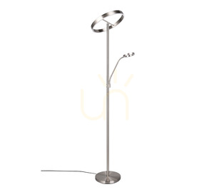 LED-Stehleuchte mit Leselicht TRIO WILLIS 449510207, Nickel matt small 9