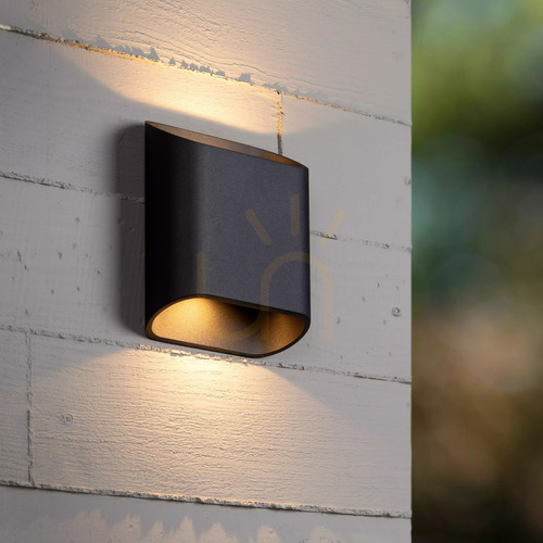 Prüfen Außenwandleuchte Lucide ATILA schwarz Aluminium LED IP65 69805/12/30
