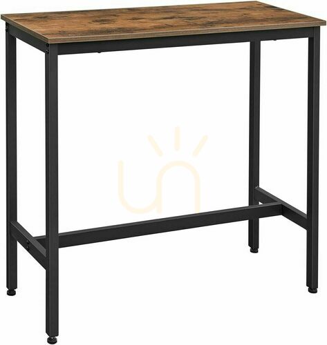 Prüfen Rechteckiger Küchentisch100x40x90cm schwarz/braun Eiche rustikal LBT010B01