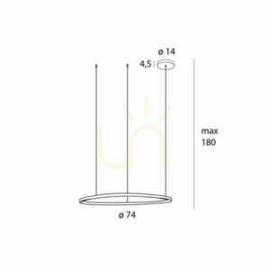 Pendelleuchte Max Light Cayenne P0606D gebürstetes Kupfer LED 74 cm small 2