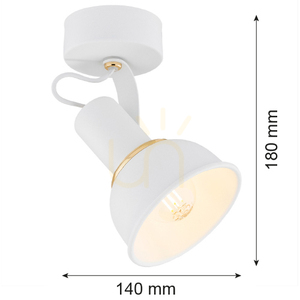 Wandleuchte ARGON TWIST Weiß Messing E14 4899 small 2