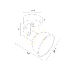 Wandleuchte ARGON TWIST Weiß Messing E14 4899 small 3