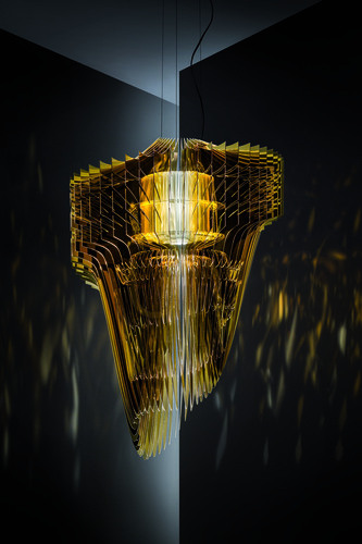 Prüfen Slamp Aria Gold Medium Pendelleuchte