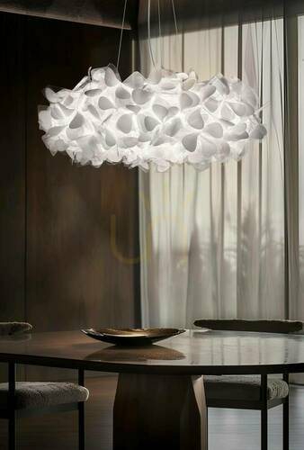 Prüfen Slamp Clizia Suspension Large Mama Non Mama White Transparent Wire Pendelleuchte.