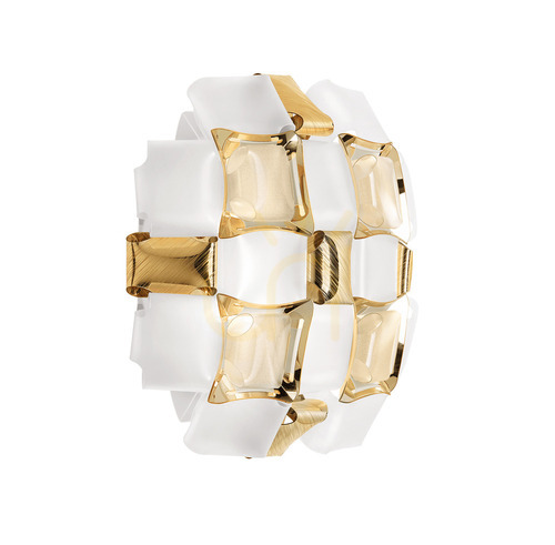 Prüfen Slamp Mida Applique Wandleuchte Weiß/Gold