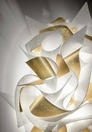Prüfen Slamp Veli Aurea Ceiling/Wall Large White/Gold Ceiling Lamp.