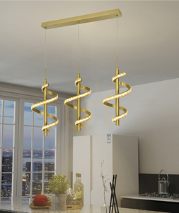 CLARET Spiral Dreifach-Pendelleuchte - schlicht mit dekorativen Kristallen und dreistufigem Klick-Dimmer Aviano small 0