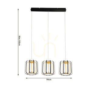 XARA Gerade Dreifach-Pendelleuchte Aviano small 3