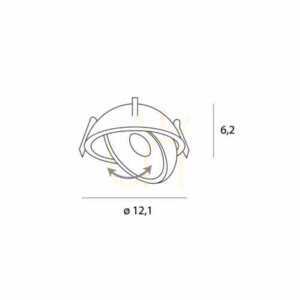 Einbauleuchte Max Light Vector H0139 LED 10W 3000K weiß 12,1 cm small 5