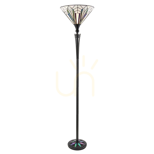 Prüfen Stehlampe Interiors Astoria Tiffany Multicolor 63933