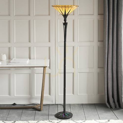 Prüfen Dark Star Tiffany Multicolor Stehlampe 64042 Inneneinrichtung.