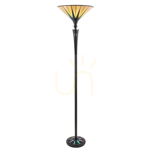 Prüfen Dark Star Tiffany Multicolor Stehlampe 64042 Inneneinrichtung.