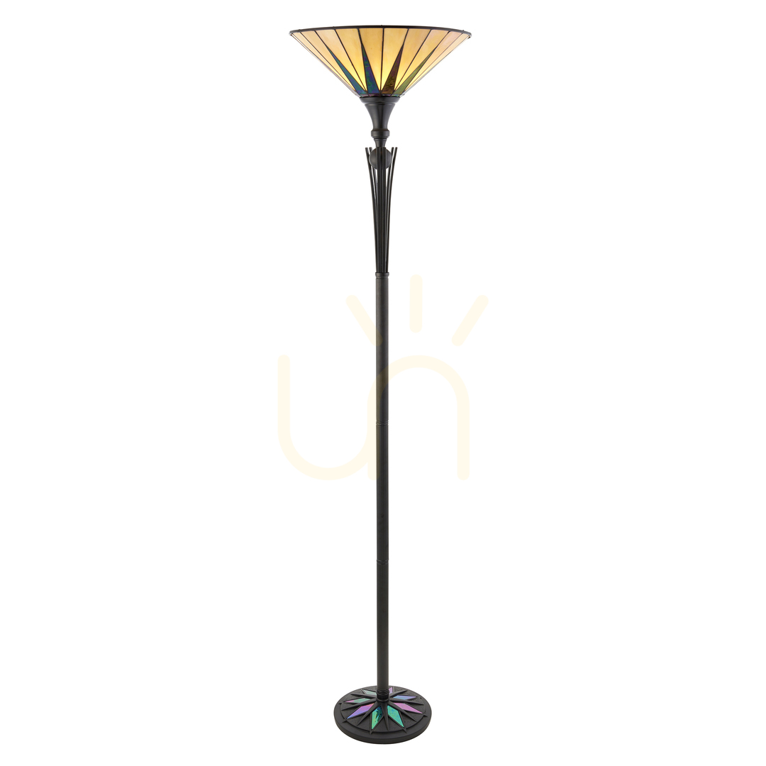 Stea întunecată Tiffany Multicolor Standing Lampă 64042 Interioare.