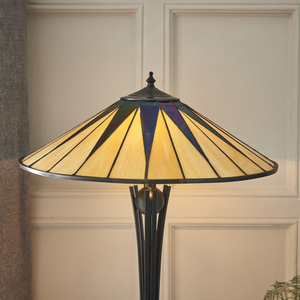 Tischlampe Tiffany Multicolor 2-flammig Glas Polyesterharz Interiors 64045 small 4