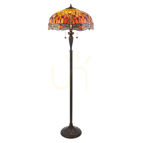 Prüfen Stehlampe Tiffany Dragonfly Multicolor Interiors 64070
