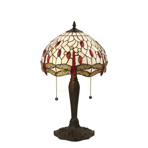 Prüfen Tischlampe Tiffany Dragonfly Beige Interiors 64086