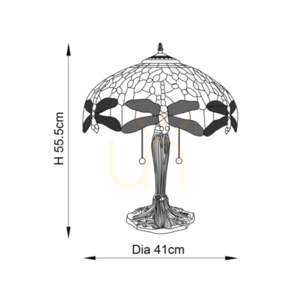 Tiffany Tischlampe Blau Dragonfly 64089 Interiors small 1