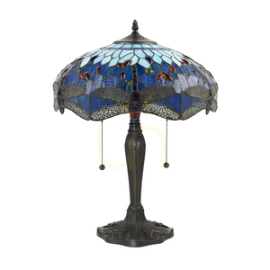 Tiffany Tischlampe Blau Dragonfly 64089 Interiors small 7