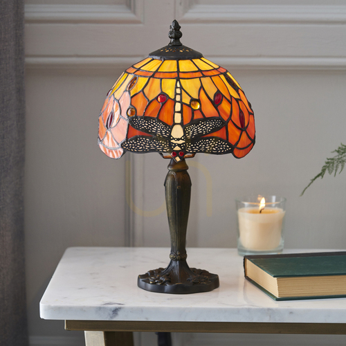 Prüfen Tiffany Tischlampe Libelle Multicolor Interiors 64091